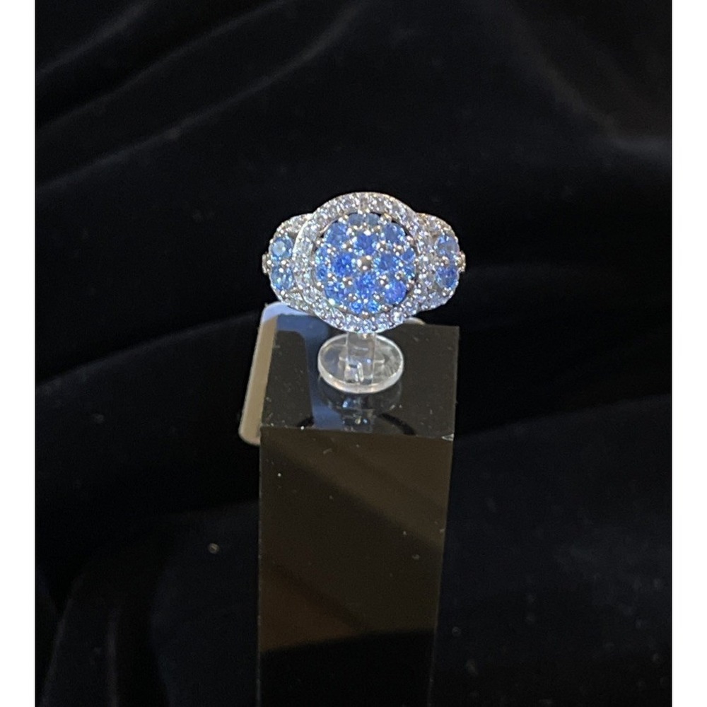 JTV Bella Luce 9.25 Sterling Silver Neon Apatite‎ CZ Ring Sz 6